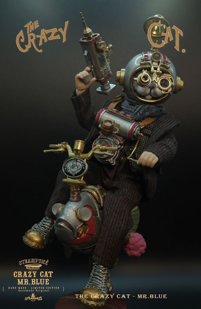 Mr. Blue Q version CRAZY CAT MR.BLUE (Silver version) 1/6