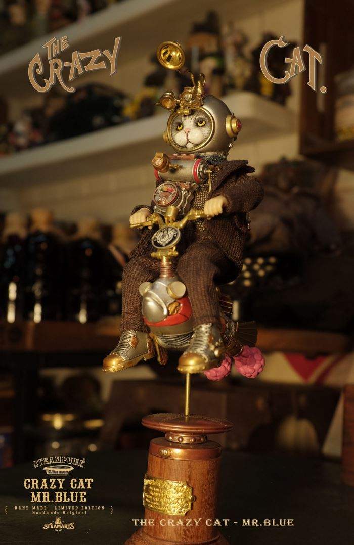 Mr. Blue Q version CRAZY CAT MR.BLUE (Silver version) 1/6