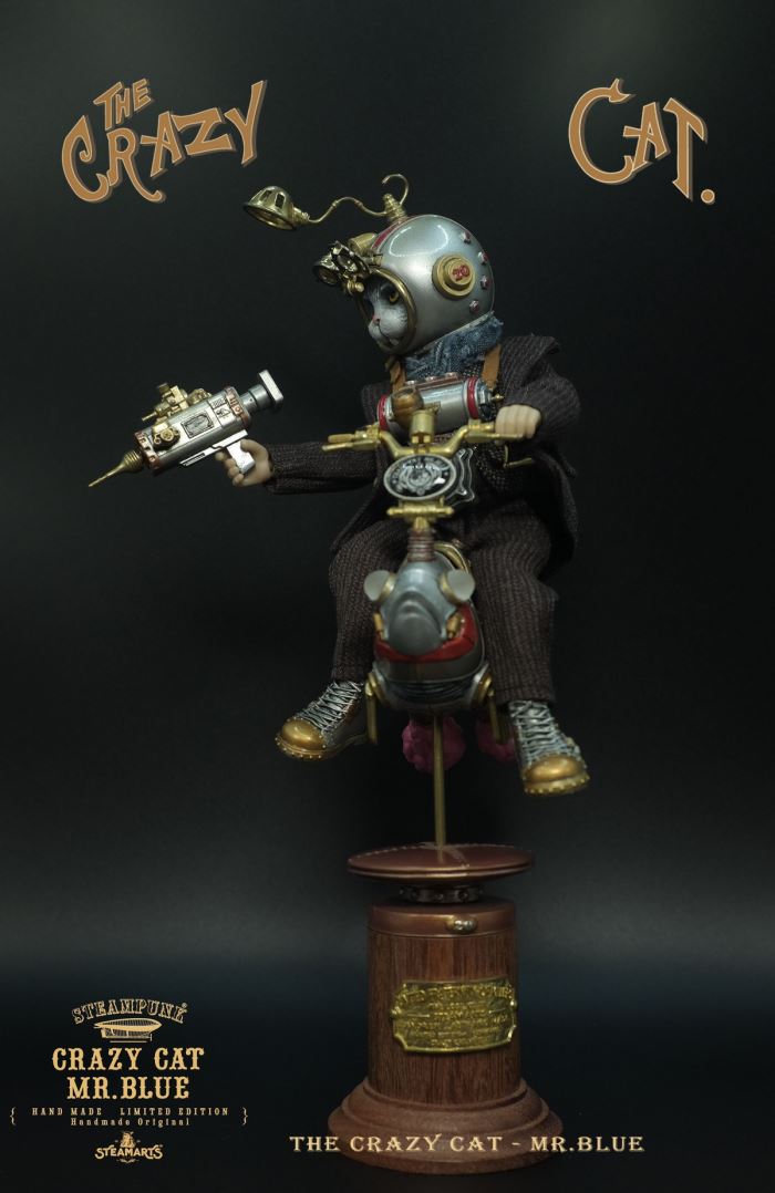 Mr. Blue Q version CRAZY CAT MR.BLUE (Silver version) 1/6