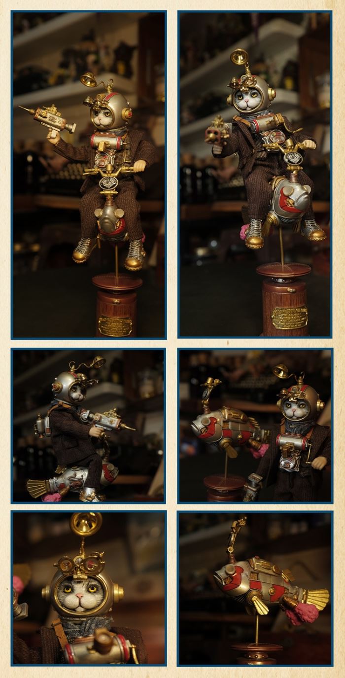 Mr. Blue Q version CRAZY CAT MR.BLUE (Silver version) 1/6