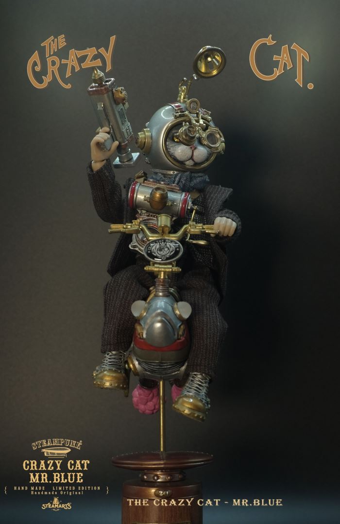Mr. Blue Q version CRAZY CAT MR.BLUE (Silver version) 1/6