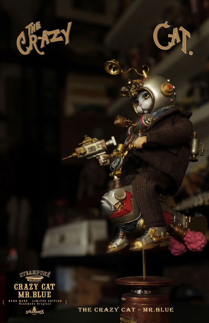 Mr. Blue Q version CRAZY CAT MR.BLUE (Silver version) 1/6