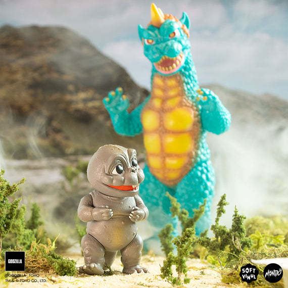 Godzilla, Minilla, Garbara Monsters Attack Soft Vinyl Figure Set
