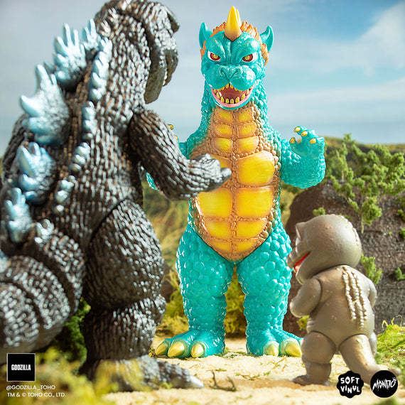 Godzilla, Minilla, Garbara Monsters Attack Soft Vinyl Figure Set