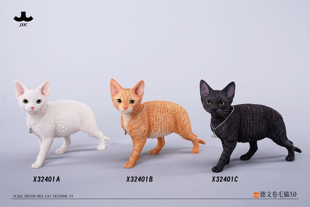 Devon Rex Cat Figurine V3 1/3