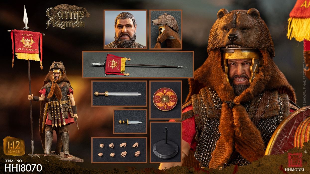 Imperial Legion-Centurion / Roman Camp Flag Bearer / Roman Team Flag Bearer 1/12