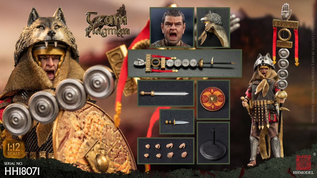 Imperial Legion-Centurion / Roman Camp Flag Bearer / Roman Team Flag Bearer 1/12