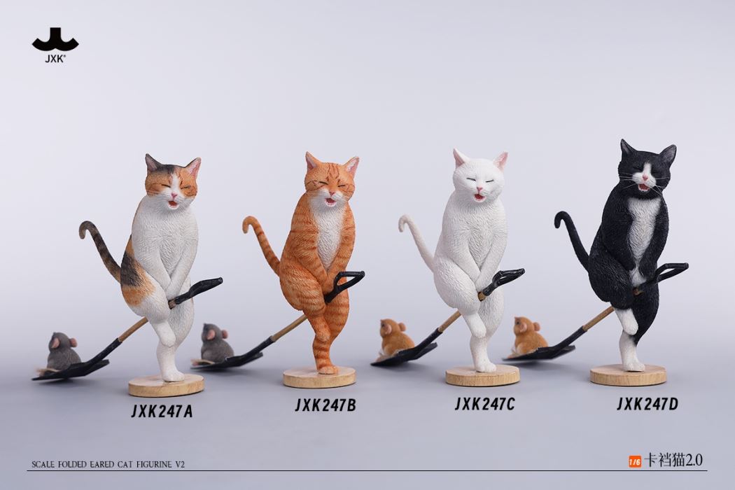 Folded Eared Cat Figurine V2 1/6