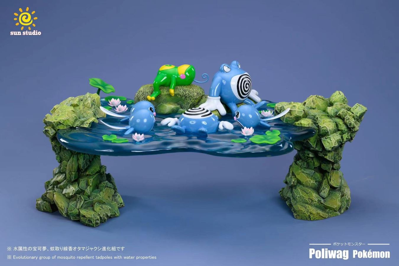 World Zukan Ecology Scene Series Evolution of Poliwrath Set - Pokemon 1/20