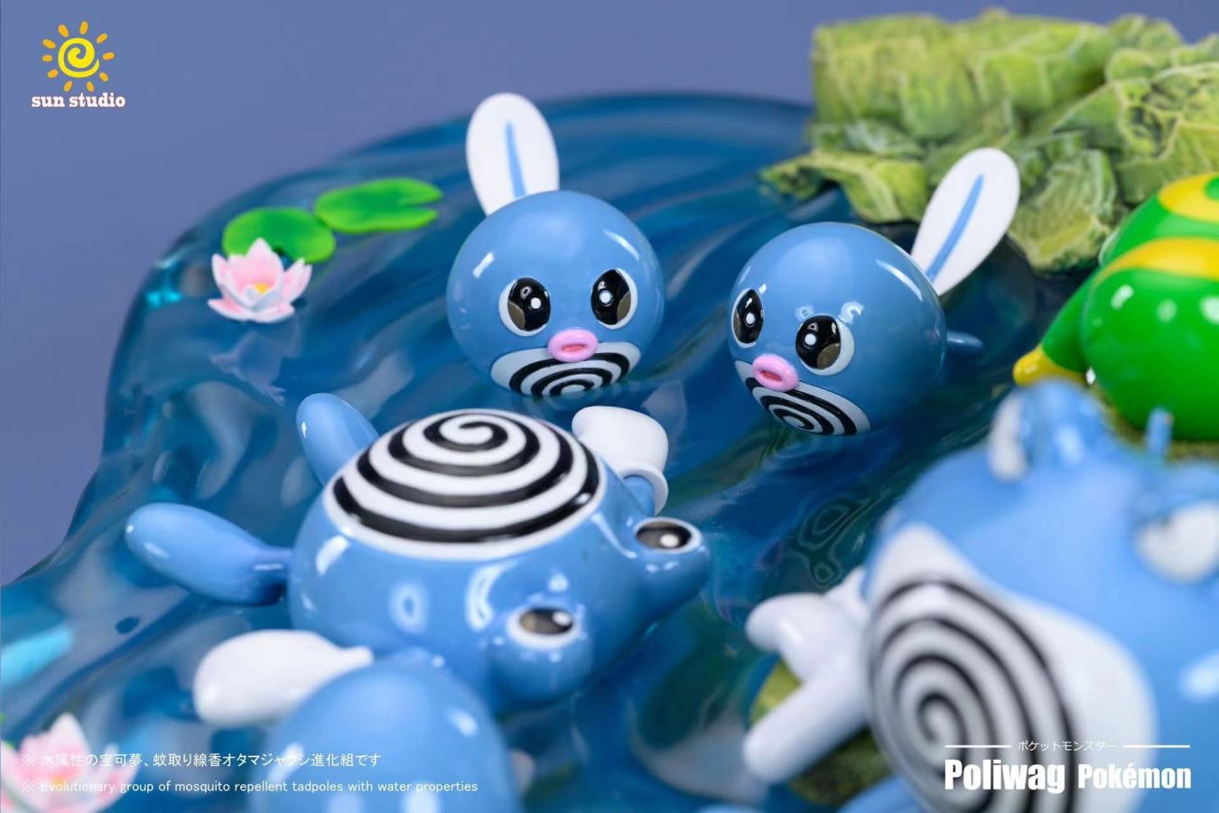 World Zukan Ecology Scene Series Evolution of Poliwrath Set - Pokemon 1/20