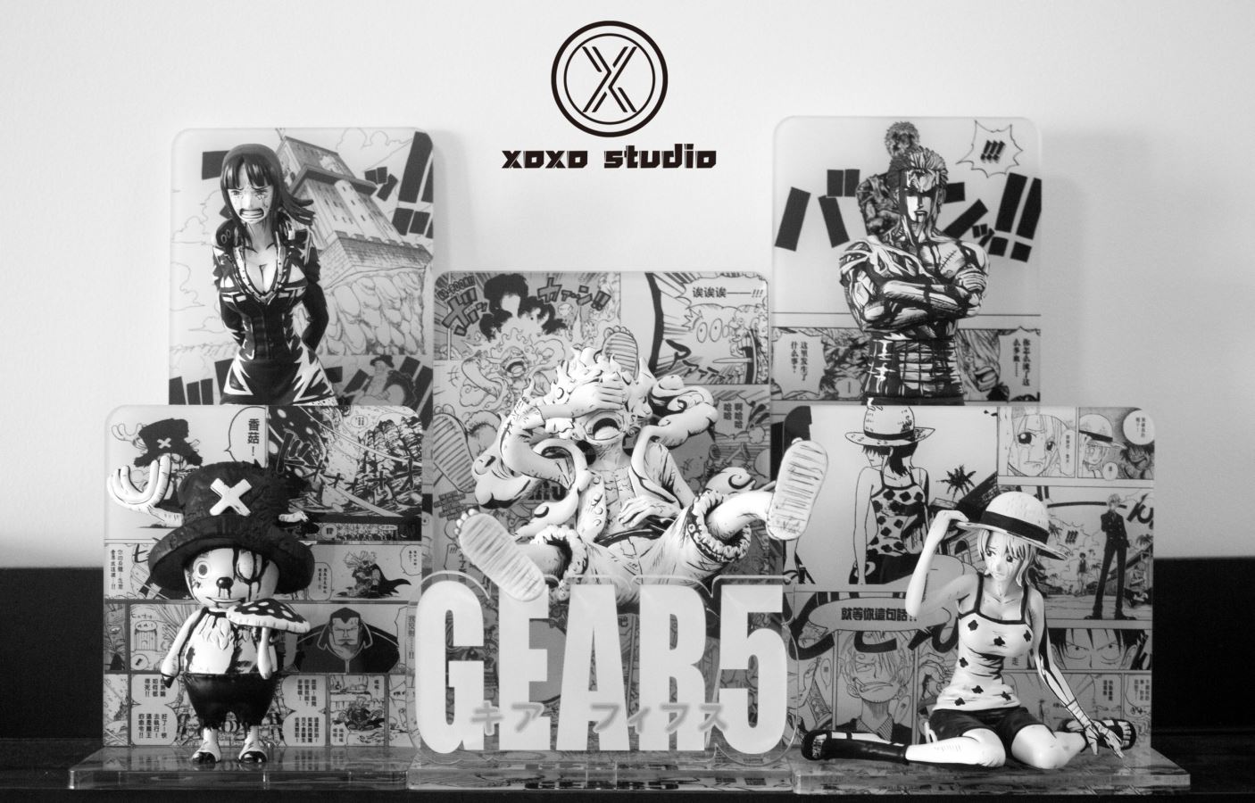 Black and white manga Gear 5 Luffy - One Piece