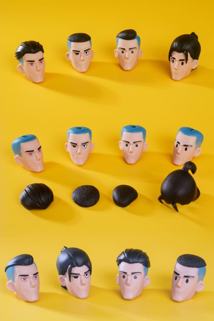 Male doll head sculpt set 3.0 [black hair/light brown] 1/6