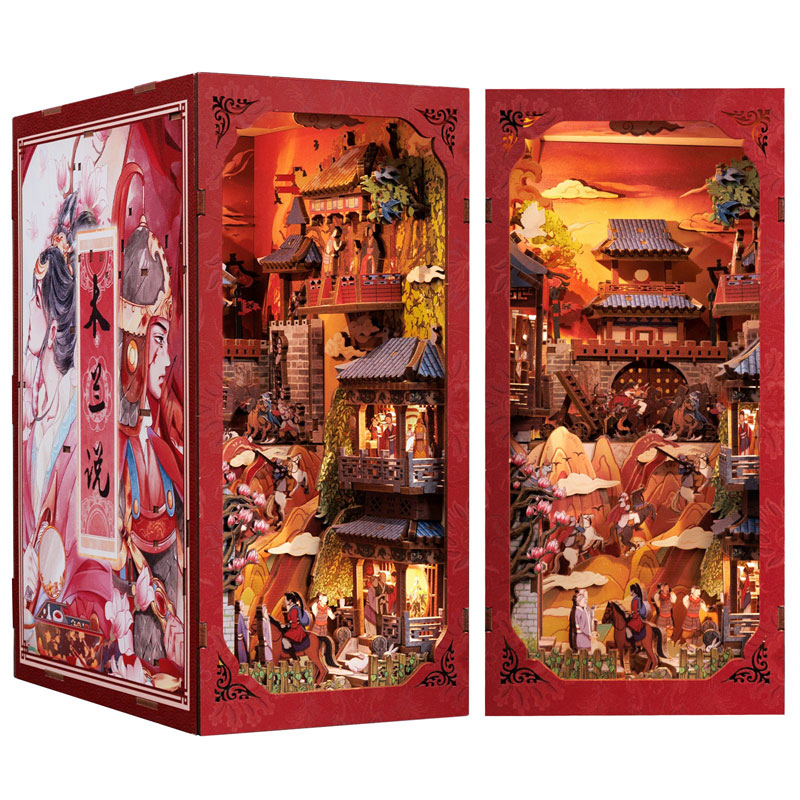 Miniature Doll House The legend of Mulan Wooden DIY Kit