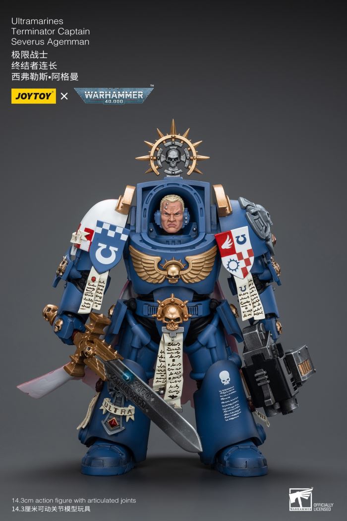 Ultramarines-Terminator Armor Think Tank/Terminator Captain Agyman/Team 3-person group 1/18