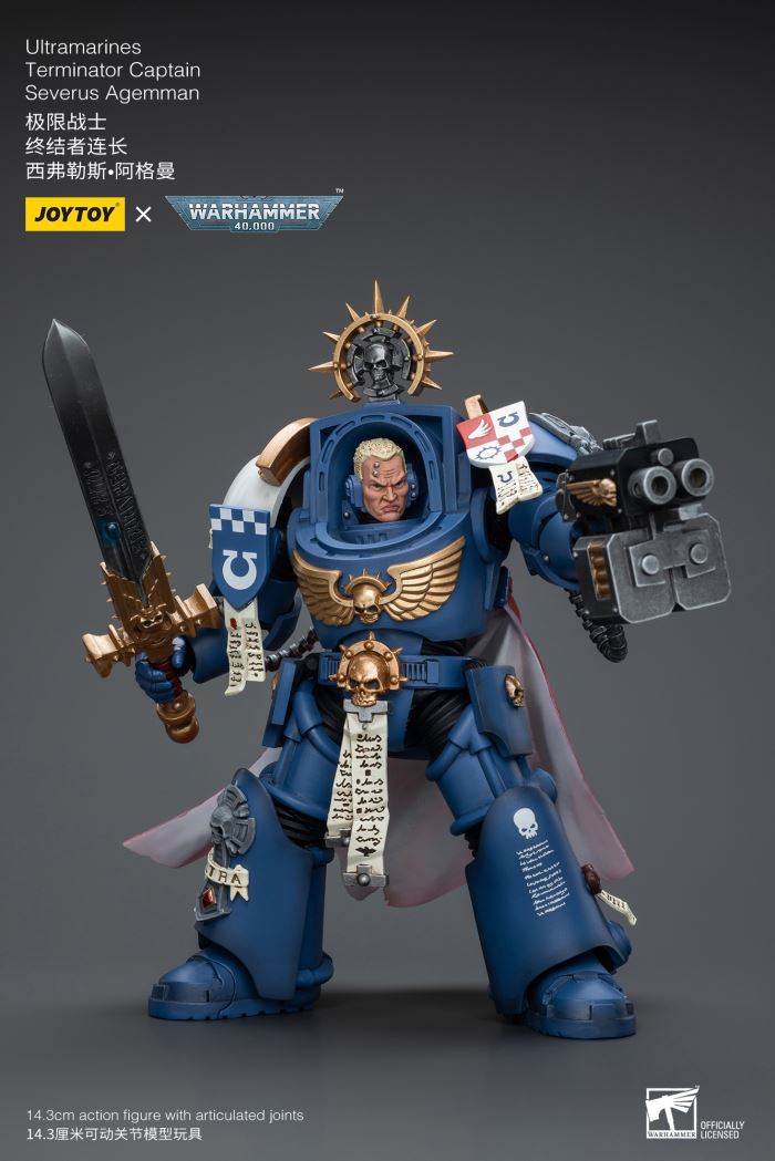 Ultramarines-Terminator Armor Think Tank/Terminator Captain Agyman/Team 3-person group 1/18