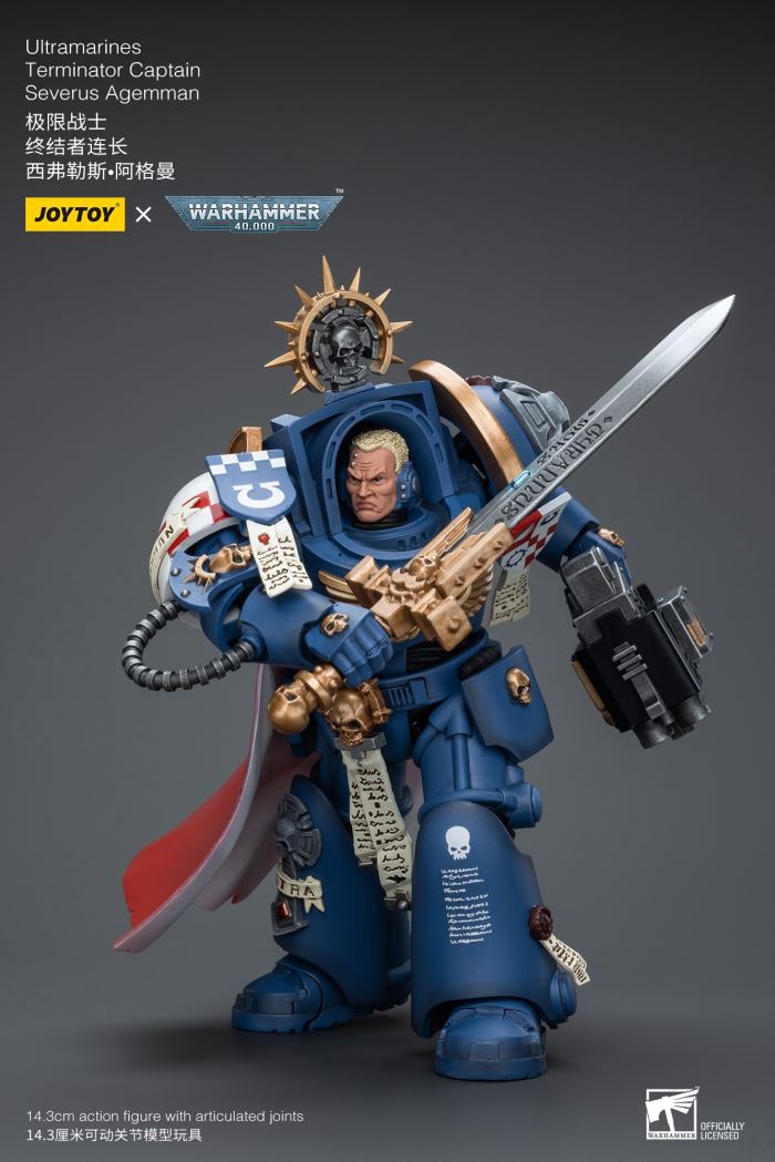 Ultramarines-Terminator Armor Think Tank/Terminator Captain Agyman/Team 3-person group 1/18