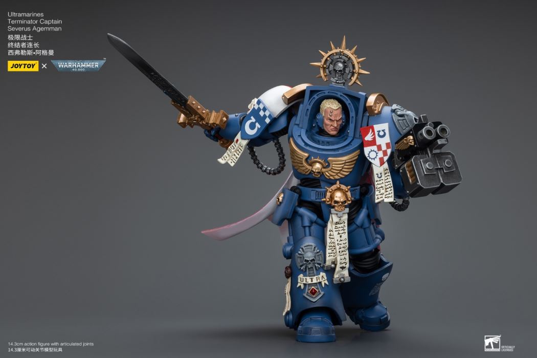Ultramarines-Terminator Armor Think Tank/Terminator Captain Agyman/Team 3-person group 1/18