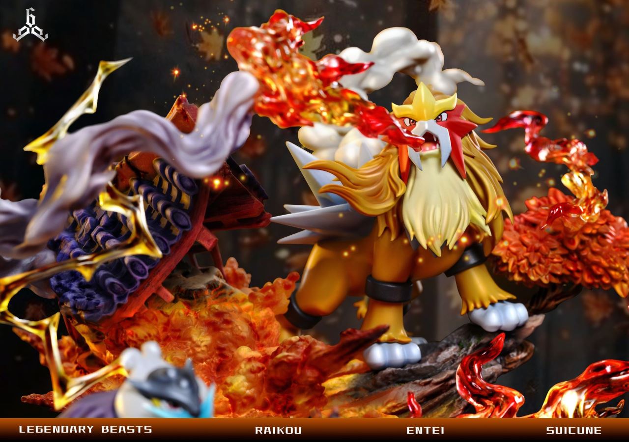 Legendary Beast Pokemon Entei & Raikou & Suicune