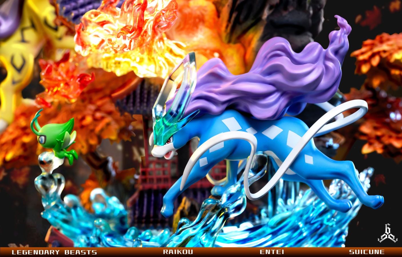 Legendary Beast Pokemon Entei & Raikou & Suicune