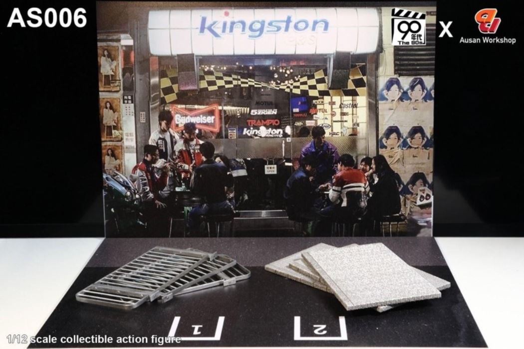 NSR Motorcycle (Red and White Latte Art) & Fire Chariot Motorcycle NSR 1/12