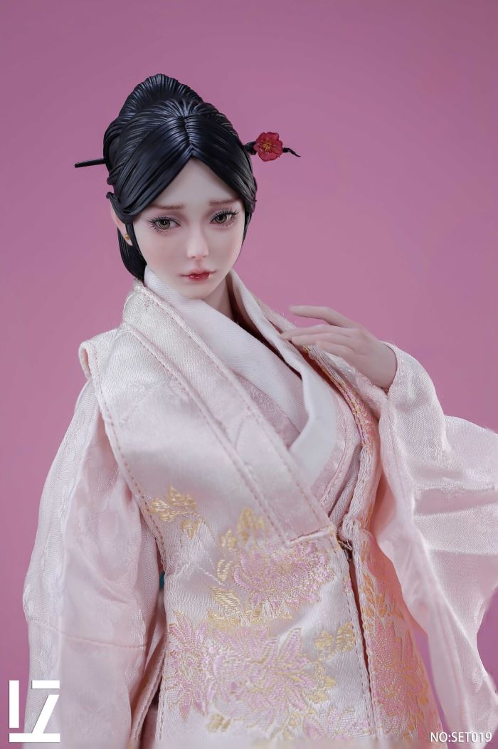 Ancient Costume Female Head Sculpture with Movable Eyes [SET019] 1/6