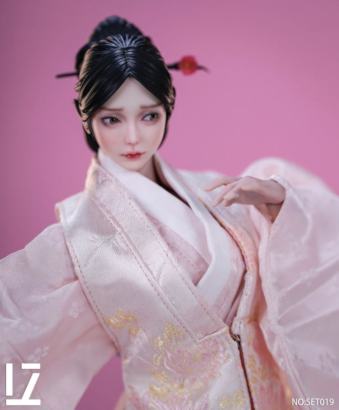 Ancient Costume Female Head Sculpture with Movable Eyes [SET019] 1/6