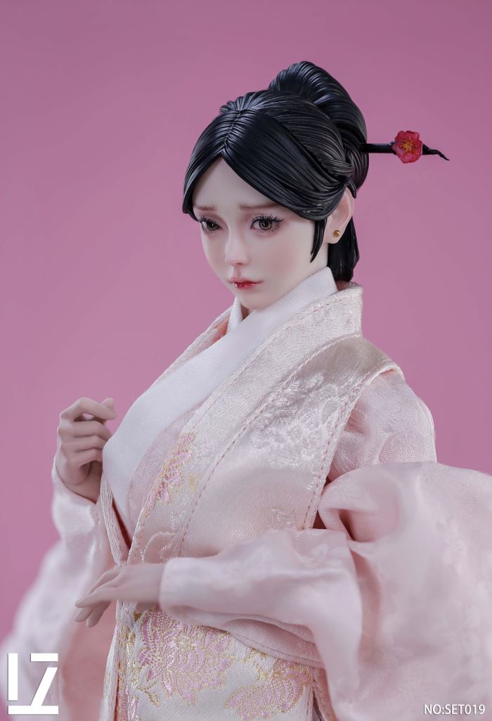 Ancient Costume Female Head Sculpture with Movable Eyes [SET019] 1/6