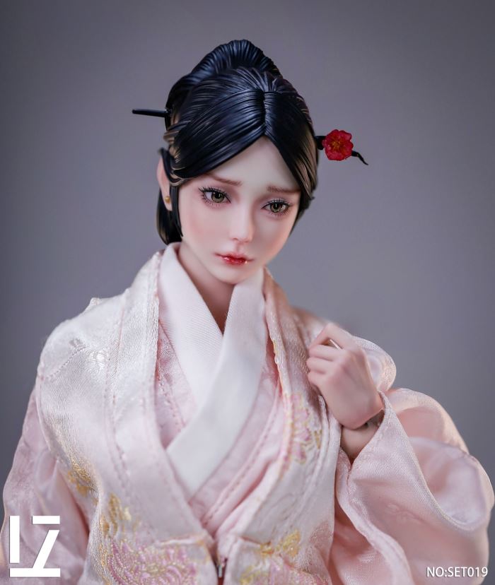 Ancient Costume Female Head Sculpture with Movable Eyes [SET019] 1/6