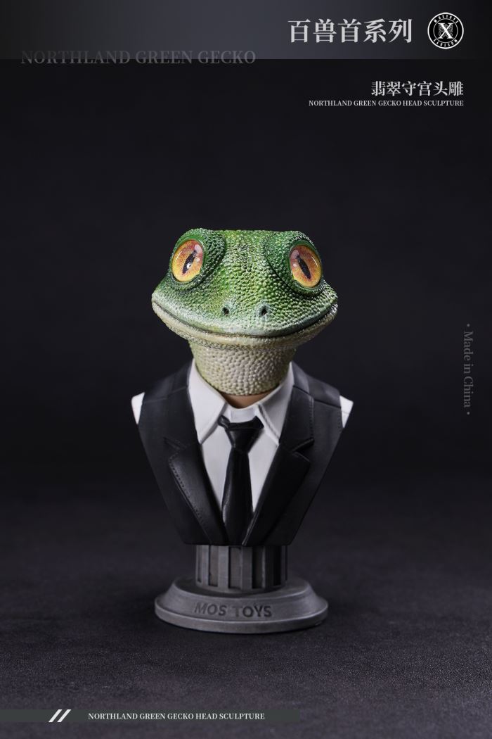 Northland Green Gecko Head Sculpture