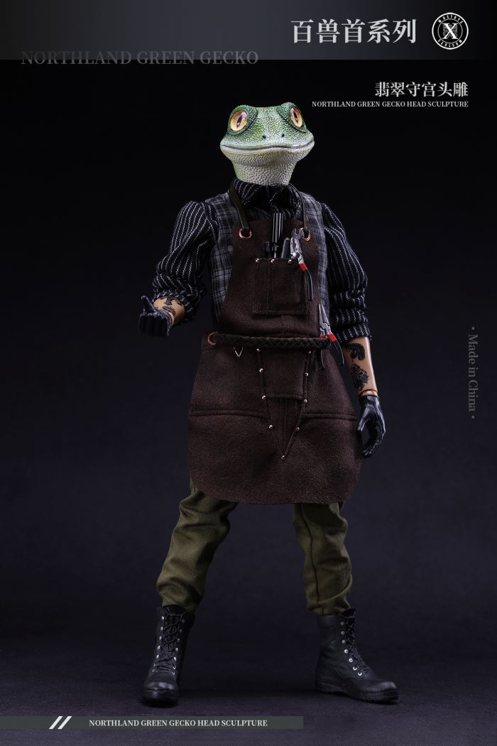 Northland Green Gecko Head Sculpture