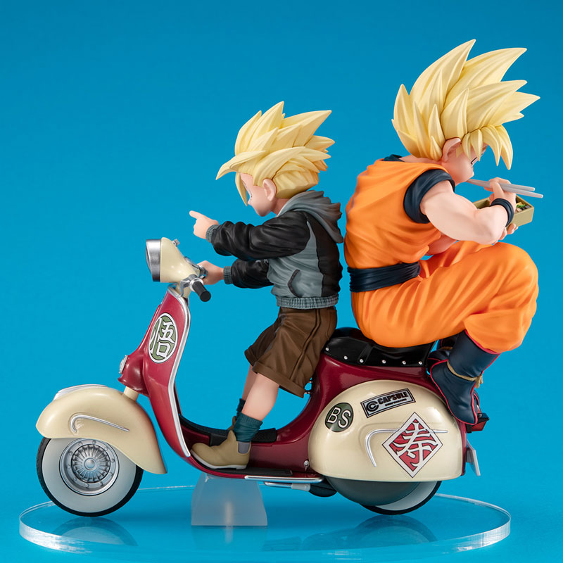 Desktop Real McCoy EX Dragon Ball Z Super Saiyan Son Goku & Super Saiyan Son Gohan & Bike