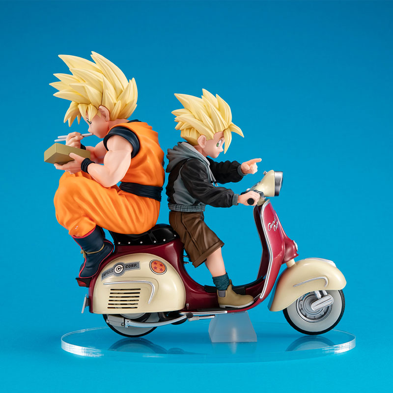 Desktop Real McCoy EX Dragon Ball Z Super Saiyan Son Goku & Super Saiyan Son Gohan & Bike