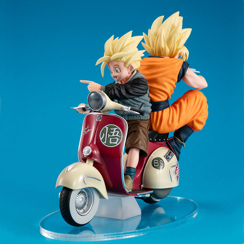 Desktop Real McCoy EX Dragon Ball Z Super Saiyan Son Goku & Super Saiyan Son Gohan & Bike