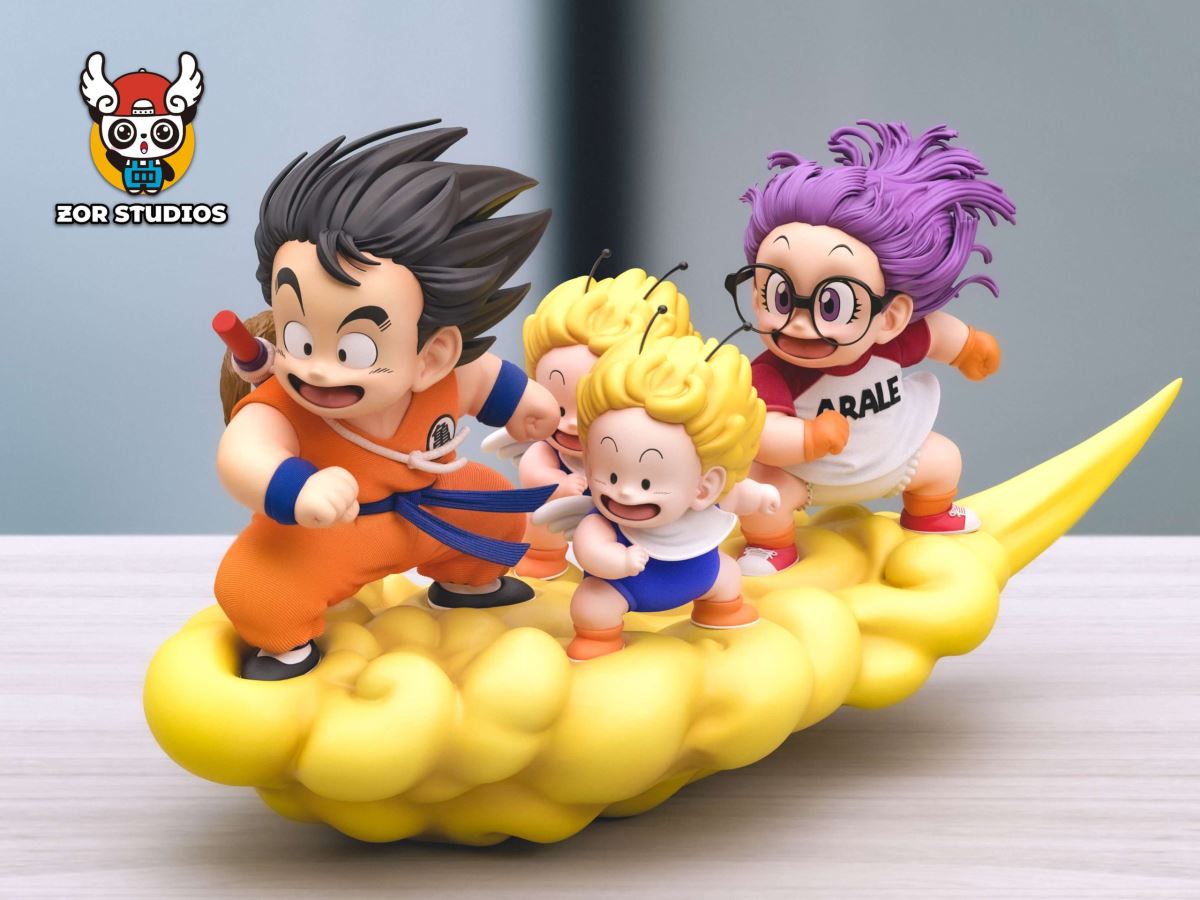 Goku & Arale on cloud