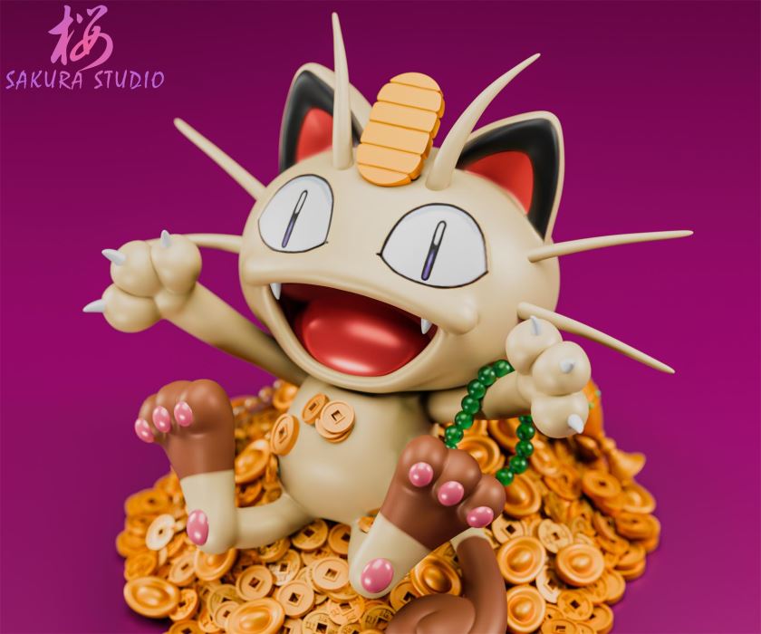Lucky cat Meowth - Pokemon