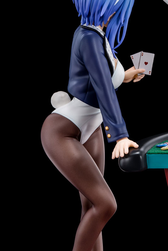 The Demon Sword Master of Excalibur Academy Sakuya Sieglinde wearing lapis lazuli blue bunny costume with Nip Slip Gimmick System 1/6