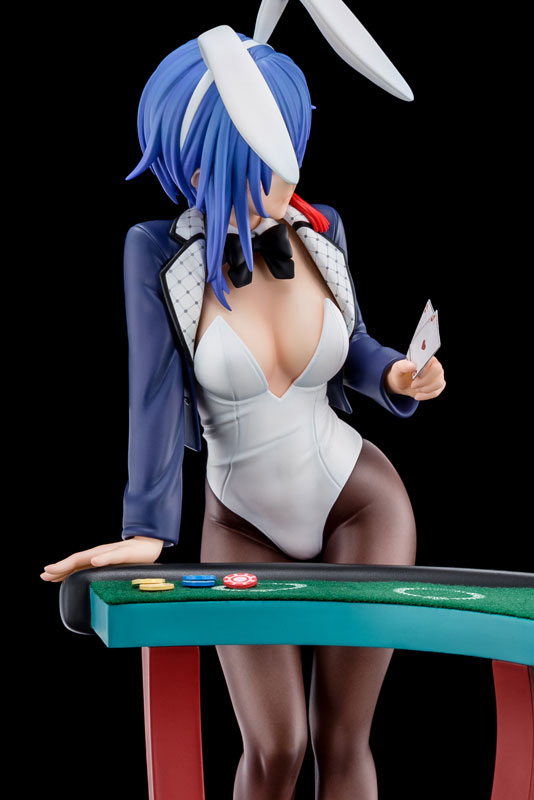The Demon Sword Master of Excalibur Academy Sakuya Sieglinde wearing lapis lazuli blue bunny costume with Nip Slip Gimmick System 1/6