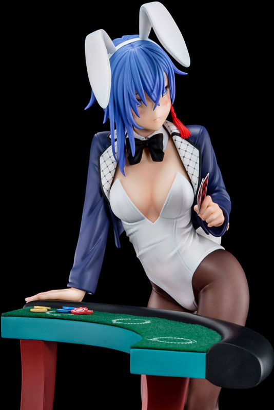 The Demon Sword Master of Excalibur Academy Sakuya Sieglinde wearing lapis lazuli blue bunny costume with Nip Slip Gimmick System 1/6