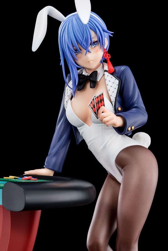 The Demon Sword Master of Excalibur Academy Sakuya Sieglinde wearing lapis lazuli blue bunny costume with Nip Slip Gimmick System 1/6
