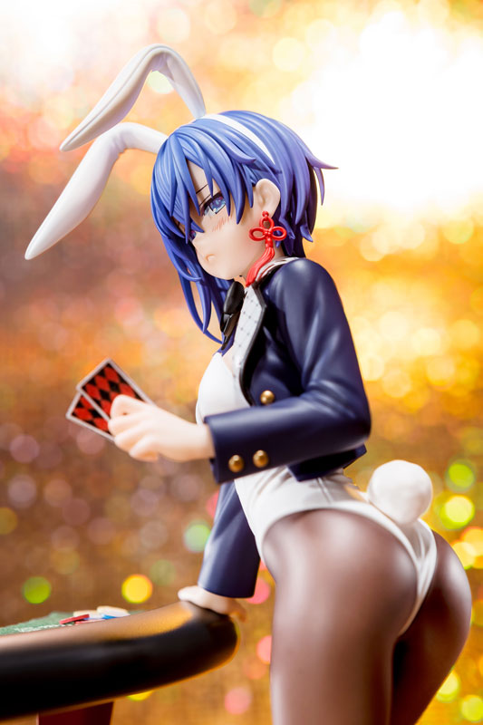The Demon Sword Master of Excalibur Academy Sakuya Sieglinde wearing lapis lazuli blue bunny costume with Nip Slip Gimmick System 1/6
