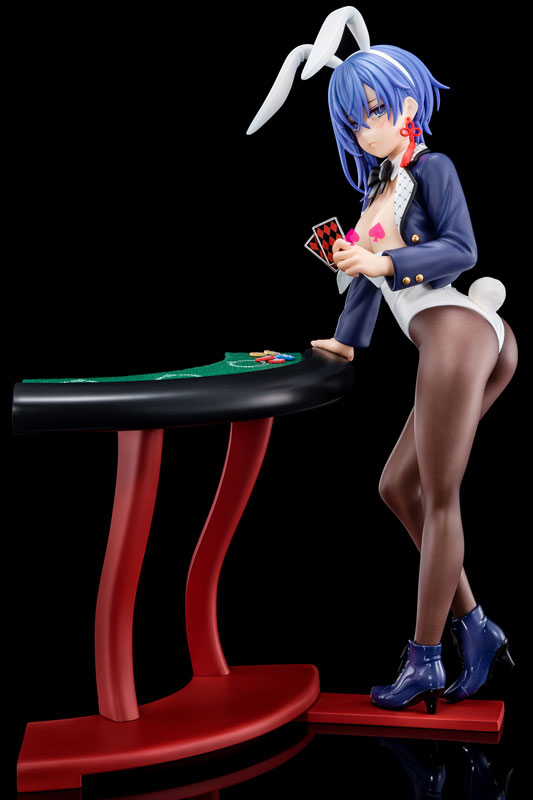 The Demon Sword Master of Excalibur Academy Sakuya Sieglinde wearing lapis lazuli blue bunny costume with Nip Slip Gimmick System 1/6