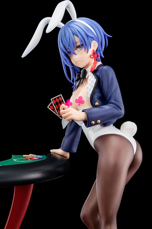 The Demon Sword Master of Excalibur Academy Sakuya Sieglinde wearing lapis lazuli blue bunny costume with Nip Slip Gimmick System 1/6