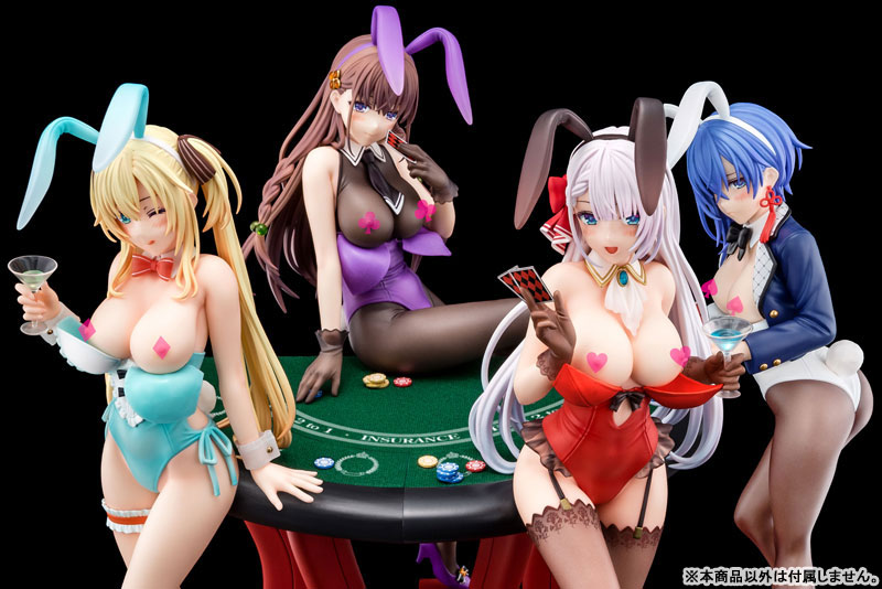 The Demon Sword Master of Excalibur Academy Sakuya Sieglinde wearing lapis lazuli blue bunny costume with Nip Slip Gimmick System 1/6