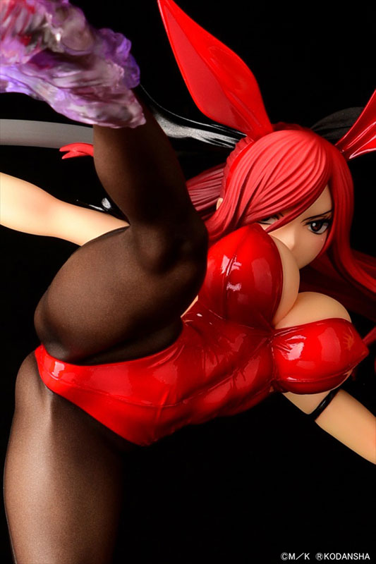 FAIRY TAIL Erza Scarlet High Kick ver. Bunny [Crimson / Black / White] 1/6