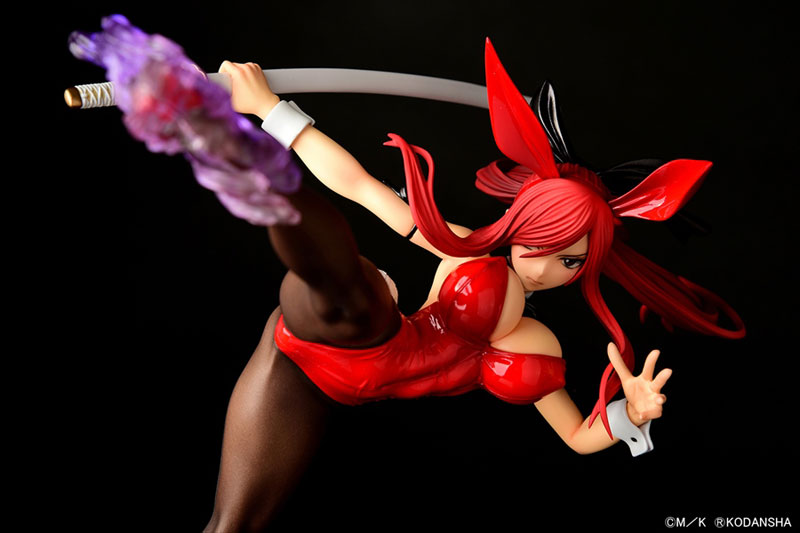 FAIRY TAIL Erza Scarlet High Kick ver. Bunny [Crimson / Black / White] 1/6