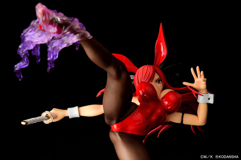 FAIRY TAIL Erza Scarlet High Kick ver. Bunny [Crimson / Black / White] 1/6