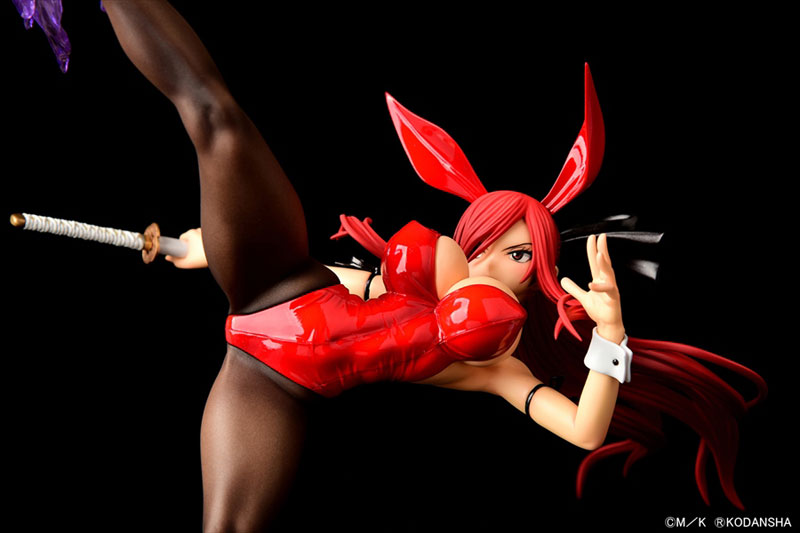 FAIRY TAIL Erza Scarlet High Kick ver. Bunny [Crimson / Black / White] 1/6
