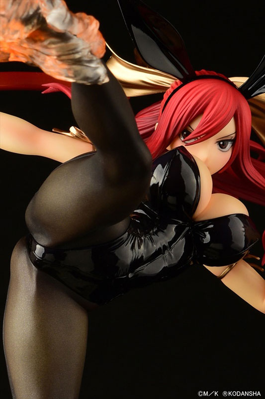 FAIRY TAIL Erza Scarlet High Kick ver. Bunny [Crimson / Black / White] 1/6