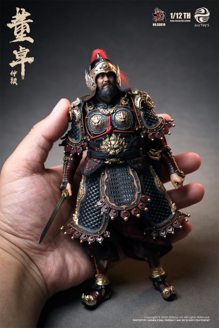 Three Kingdoms - General Lu Bu / Shameful Diao Chan / Dong Zhuo the Marquis of Mei / Taishi Dong Zhuo 1/12