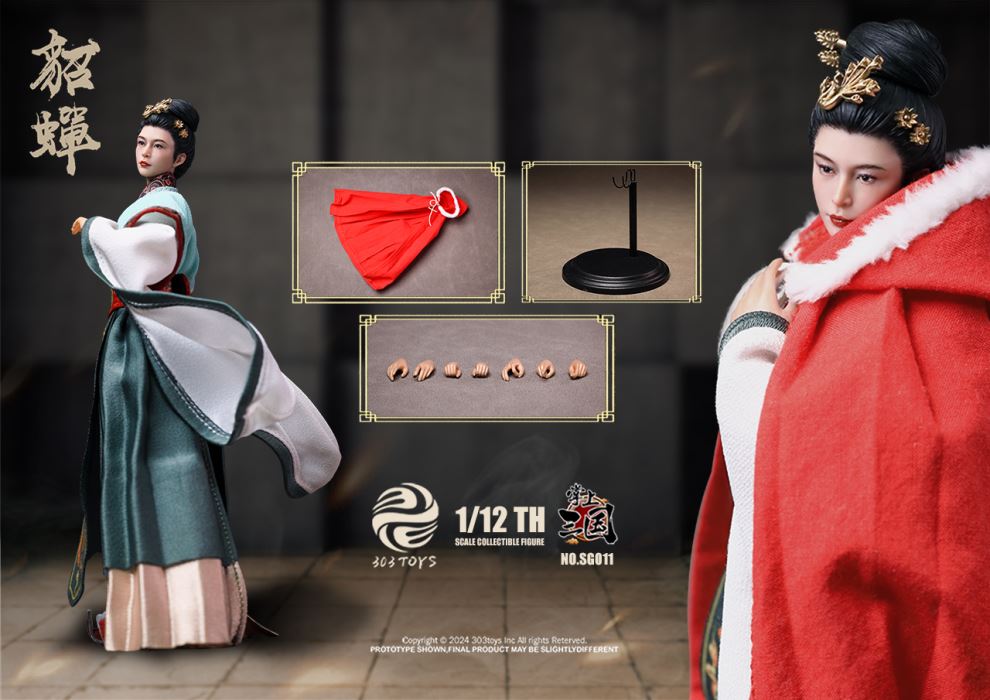 Three Kingdoms - General Lu Bu / Shameful Diao Chan / Dong Zhuo the Marquis of Mei / Taishi Dong Zhuo 1/12